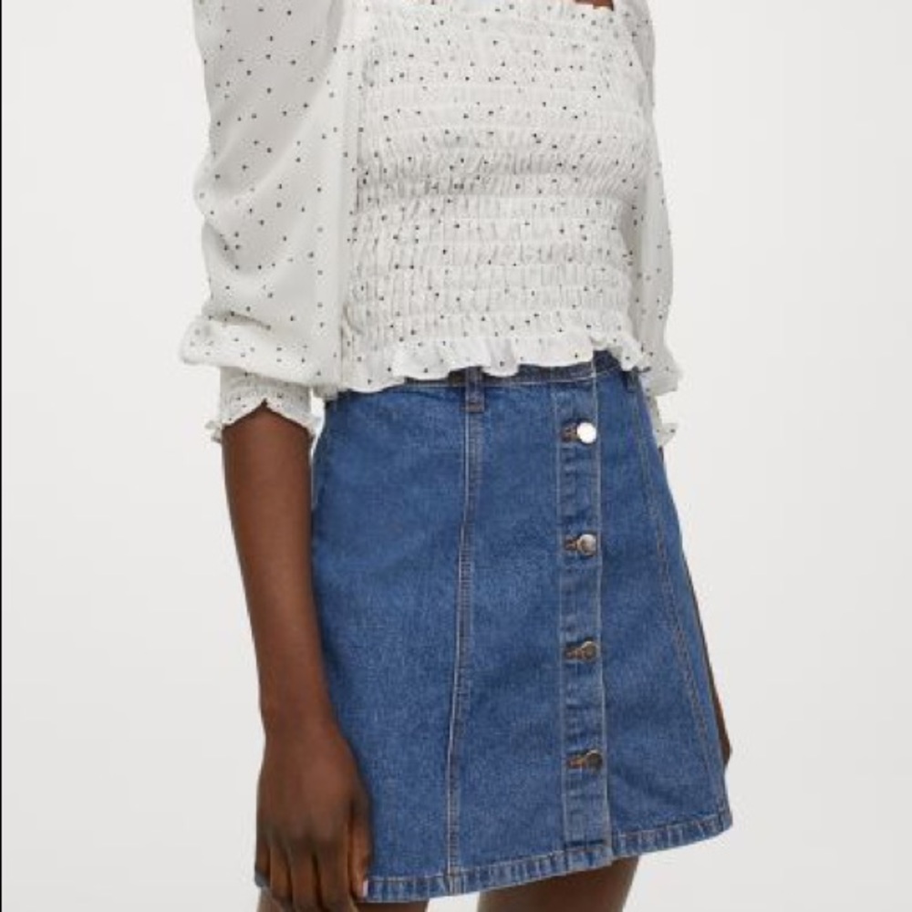 DENIM A-LINE SKIRT - Picture 3 of 8